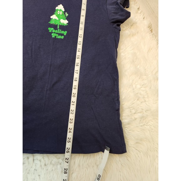 Old Navy Womens Matching Holiday Graphic Easy T-Shirt Feeling Pine Blue XXL‎ - Picture 7 of 7